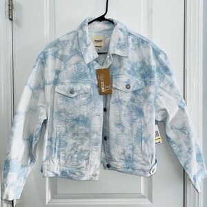 Kensie Light Blue Tie-Dye Jacket